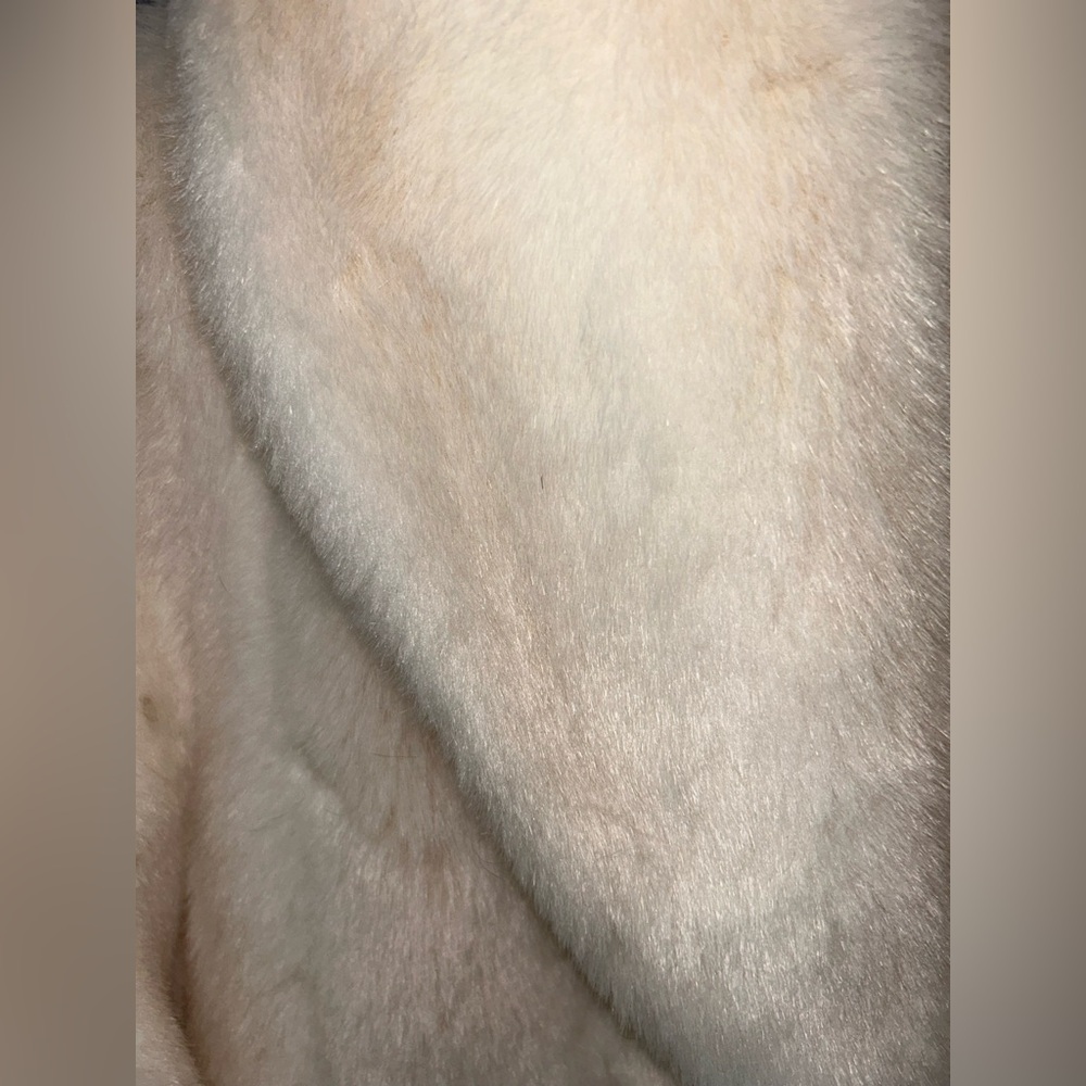 Monterey Fashions - Vintage White Faux Fur Coat Made in U.S.A. - Picture 3 of 16
